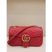 Knockoff Gucci GG NOW Marmont Shoulder Bag 446744 Red HV09166fY84