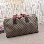 Knockoff Gucci GG Supreme canvas Travelling bag 146310 brown HV03841yN38