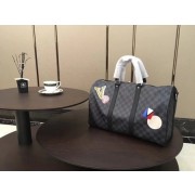 Louis Vuitton handbag damier graphite canvas keepall bandouliere N41057 black HV00230Gp37