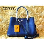 Luxury 2015 Hermes 30cm original canvas bag garden 3193 blue HV00151QT69