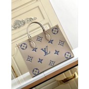 Luxury Louis Vuitton ONTHEGO MM M45494 Cream & blue HV07908Lv15