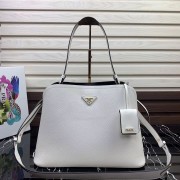 New Prada Matinee handbag 1BA249 White HV07146Uf80