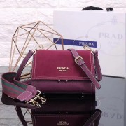 Prada Cahier Leather Shoulder Bag 7397 rose HV07362Rk60
