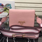 Prada calf leather shoulder bag 1BD102 pink HV07063Xr72