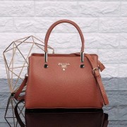 Prada Calfskin Leather Tote Bag 0902 brown HV09045xa43