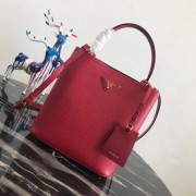 Prada Double Saffiano leather bag 1BA212 red HV08874lU52