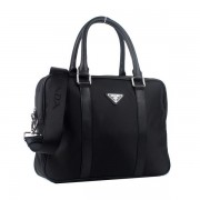 Prada Laptop Case Fabric Top Handle Bag VA0901 Black HV03053Rc99