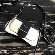 Prada Sidonie leather shoulder bag 1BD168 white HV08744KX51