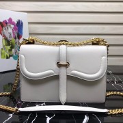 Prada Sidonie Leather Shoulder Bag 5677 White HV01050vm49