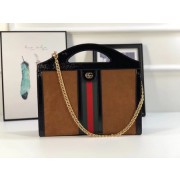 Quality Gucci original suede leather tote bag 512957 Camel HV05839Vu63