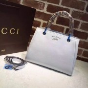 Replica AAA Gucci Bamboo Shopper Tote Bag Calfskin Leather 336032 white HV06264of41