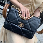 Replica Chanel 19 flap bag AS1161 black HV02101it96