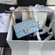Replica Chanel 2.55 Calfskin Flap Bag A37586 sky blue HV09378UD97