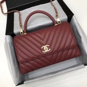 Replica Chanel Flap Bag with Top Handle A92991 fuchsia HV09057ui32