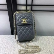 Replica Chanel Sheepskin Leather Shoulder Bag 84074 Grey HV00983UD97