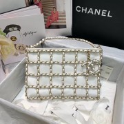 Replica Cheap Chanel Original Lambskin Small shopping bag AS1382 white HV09560QC68