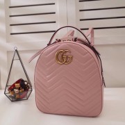 Replica Cheap Gucci Marmont original quilted leather backpack 476671 pink HV01236Mq48