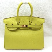 Replica Fashion Hermes Birkin 25CM Tote Bag Original Leather H25 Lemon Yellow HV03215yI43
