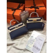 Replica Fashion Hermes Kelly 19cm Shoulder Bags Epsom Leather KL19 Royal Blue HV09397HM85