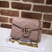 Replica Gucci GG original mini calfskin shoulder bag 474575 pink HV09160Sf59