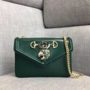 Replica Top Gucci Rajah small shoulder bag 537243 Dark green HV03216Cq58
