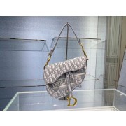 SADDLE BAG Dior Oblique Embroidered Velvet C0044 gray HV09886aM39