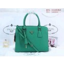 2015 Prada pearl leather tote bag 0922 green HV00503DI37