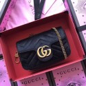 2018 Gucci GG original suede leather super mini bag 476433 black HV04217Pu45