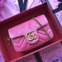 2018 Gucci GG original suede leather super mini bag 476433 pink HV03125CC86