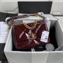 AAA 1:1 chanel 19 flap bag AS1160 Burgundy HV04376yF79