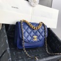 AAA Replica Chanel Small flap bag AS0784 blue HV05732VB75