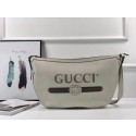 AAA Replica Gucci Print half-moon hobo bag 523588 white HV11207VB75