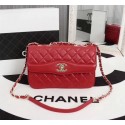 AAAAA Chanel Sheepskin Leather Shoulder Bag 3370 red HV01612aM93