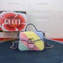 AAAAA Gucci GG Marmont mini top handle bag 547260 Multicolored HV10061Qa67