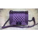 AAAAA Imitation Boy Chanel Flap Shoulder Bag Original Sheepskin Leather A67085 Violet HV07330oT91