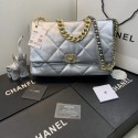 AAAAA Imitation Chanel 19 flap bag AS1161 silver HV03911Sy67