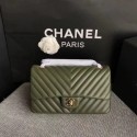 AAAAA Imitation Chanel Flap Shoulder Bag Original sheepskin Leather CF 1112V green gold chain HV05736Sy67