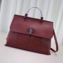 AAAAA Imitation Gucci Bamboo Daily Leather Top Handle Bags 370830 wine HV00440oT91
