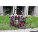 AAAAA Imitation Gucci Sylvie Leather Top Handle Bag 431665A gray HV05140oT91
