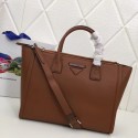 AAAAA Imitation Prada Concept Leather handbag 1BA183 Brown HV09751Sy67
