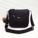 AAAAA Prada Nylon and leather shoulder bag BT0909 black HV11467aM93