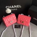 Best 1:1 Chanel Classic Flap Bag original Patent Leather 1115 pink HV05009eT55