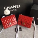 Best 1:1 Chanel Classic Flap Bag original Patent Leather 1115 red HV01984OR71