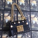 Best 1:1 Gucci Padlock small GG Pearl shoulder bag 409487 black HV09754eT55