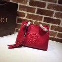 Best 1:1 Gucci Soho mini Shoulder Bag 387043 red HV03079OR71