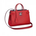 Best 1:1 Louis Vuitton original Epi Leather Montaigne Tote Bag MM 54810 red HV07199eT55