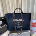 Best Chanel large shopping bag A66941 royal blue HV03365Ml87