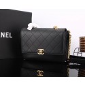 Best Quality Chanel flap bag Calfskin & Gold-Tone Metal A57553 black HV10333xb51