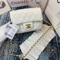 Best Quality Chanel small flap bag Lambskin & Gold-Tone Metal AS2203 White HV00888xb51
