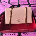 Best Replica Gucci GG Marmont leather mini chain bag 497985 Nude HV01617zU69